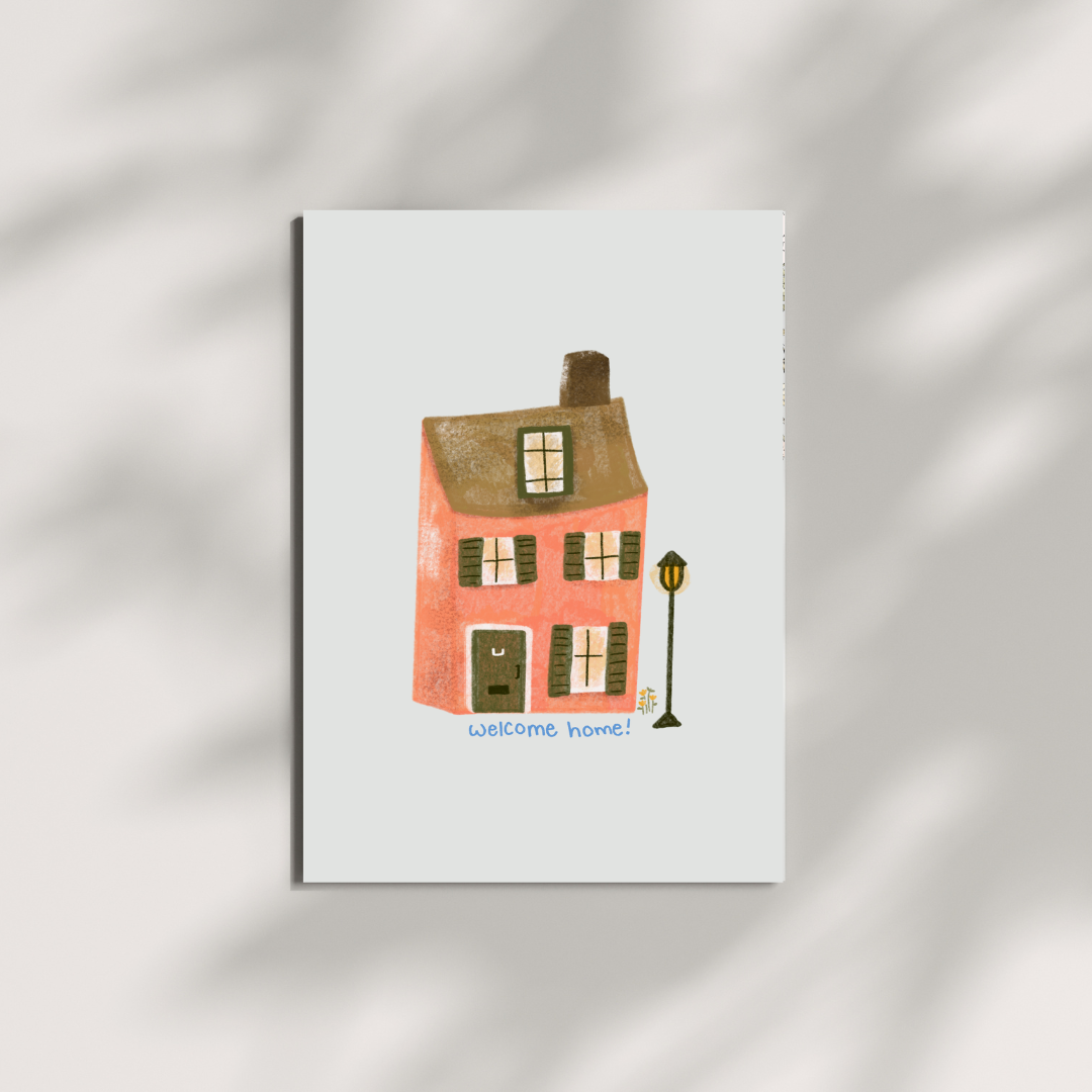 welcome home greeting card