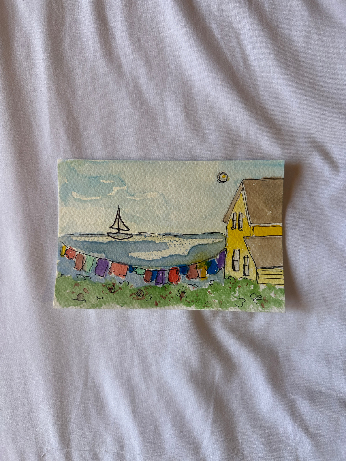 Laundry Watercolor Original