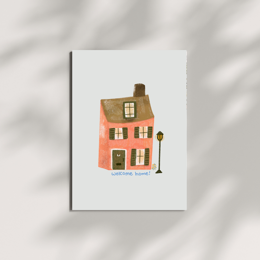 welcome home greeting card