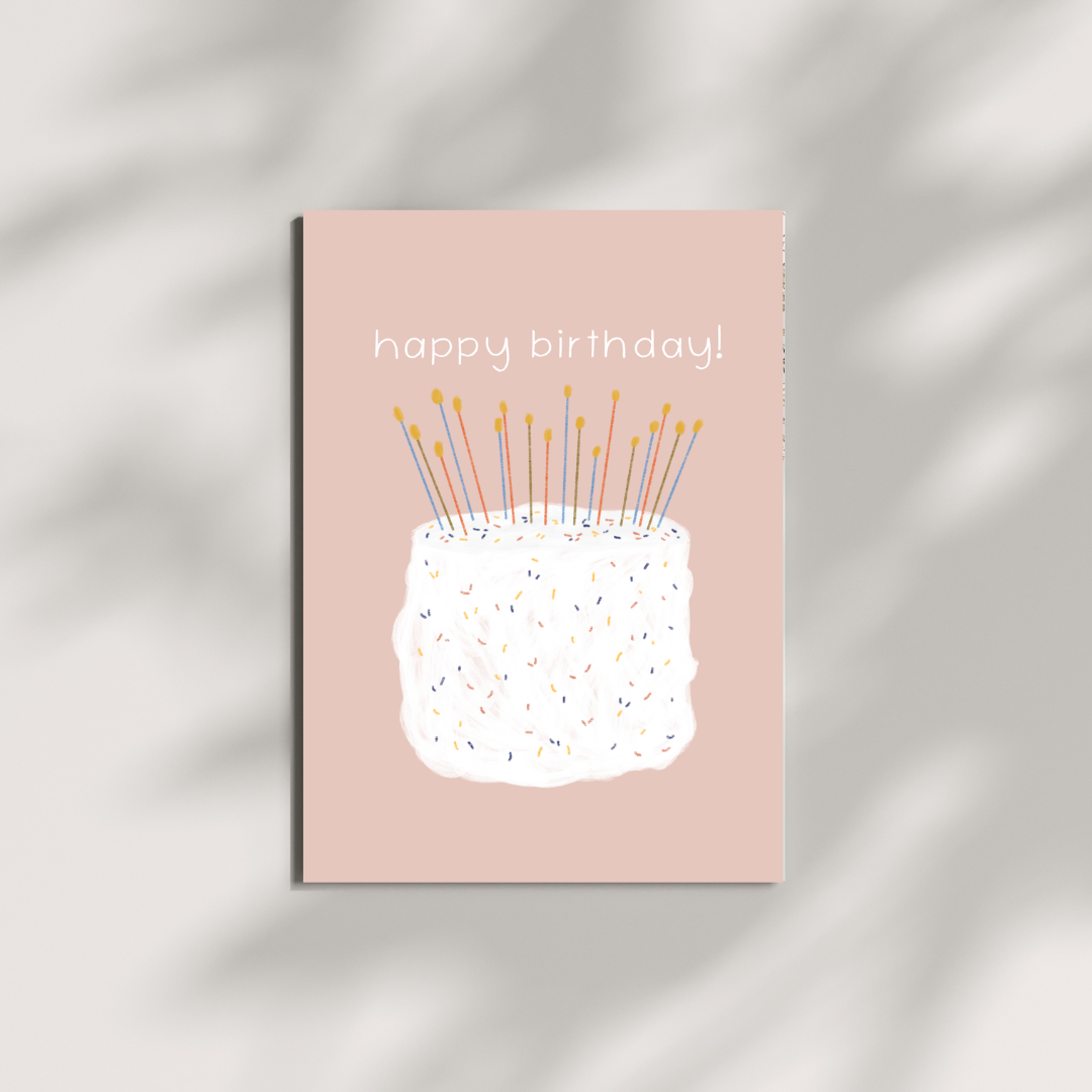birthday cake greeting card