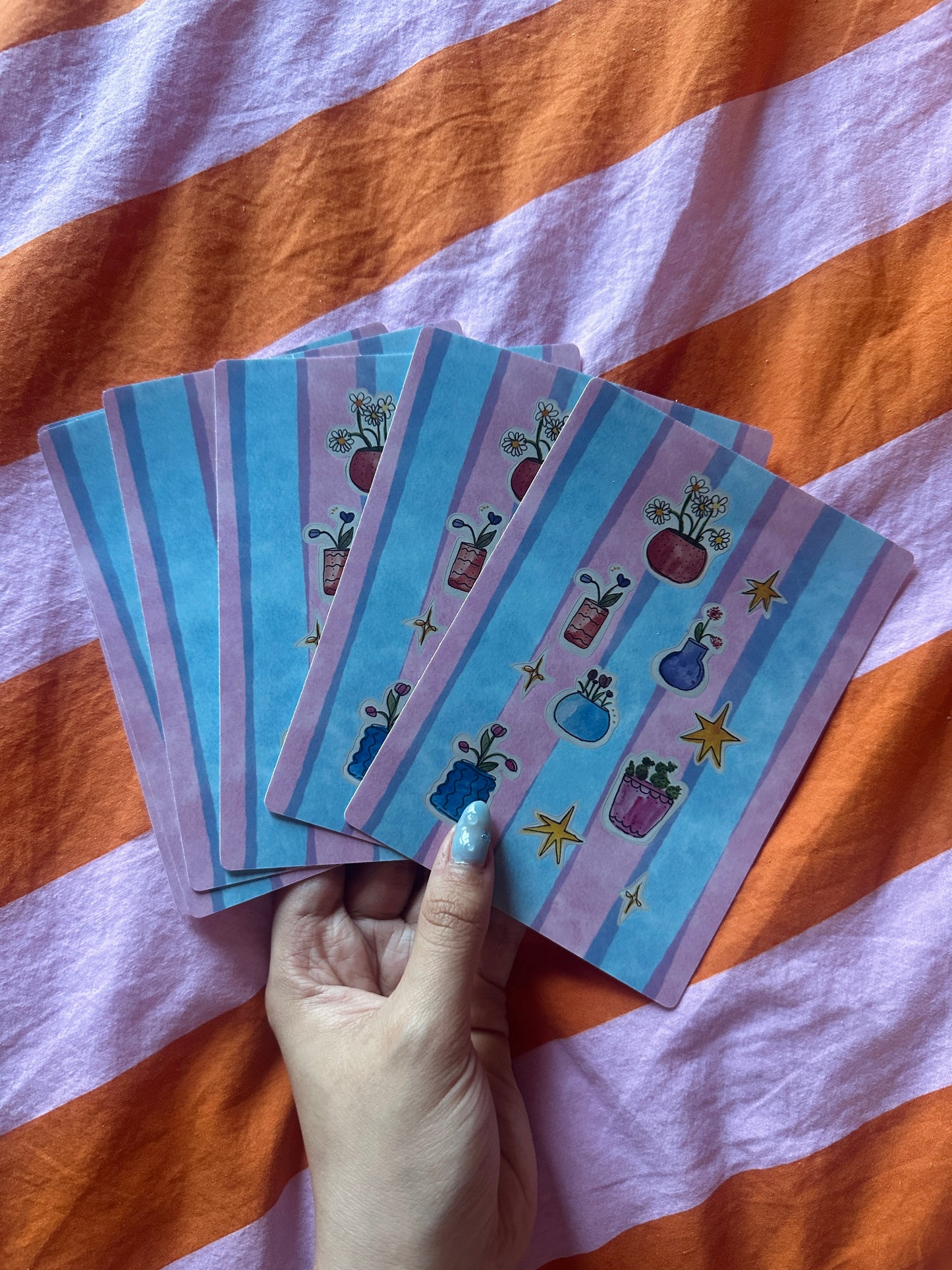 floral journal sticker sheet