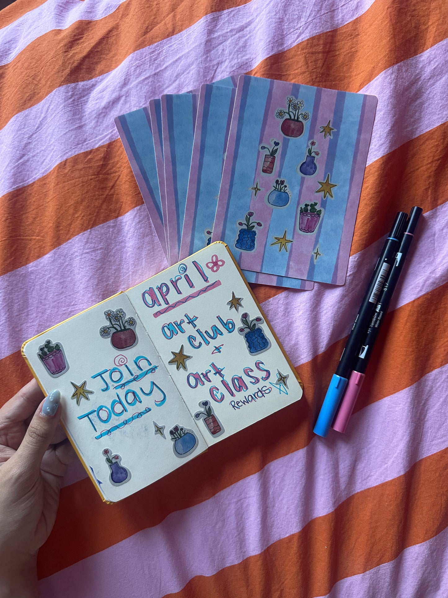 floral journal sticker sheet
