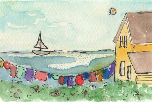 Laundry Watercolor Original